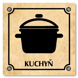 Kuchyň, 118x118mm, pergamen, Kansas